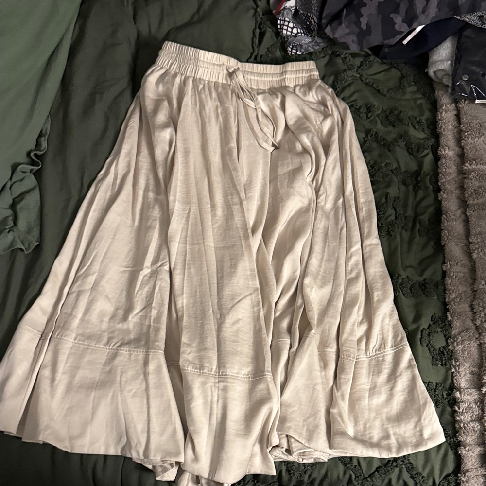 Chic Cream A-Line Women's Skirt
